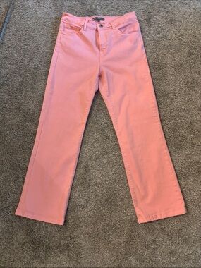 Elliott Lauren cropped Coral Pink Straight-Leg Jeans